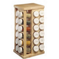 32 Bottle Carousel Spice Rack w/ 3 1/2 Oz. Bottle